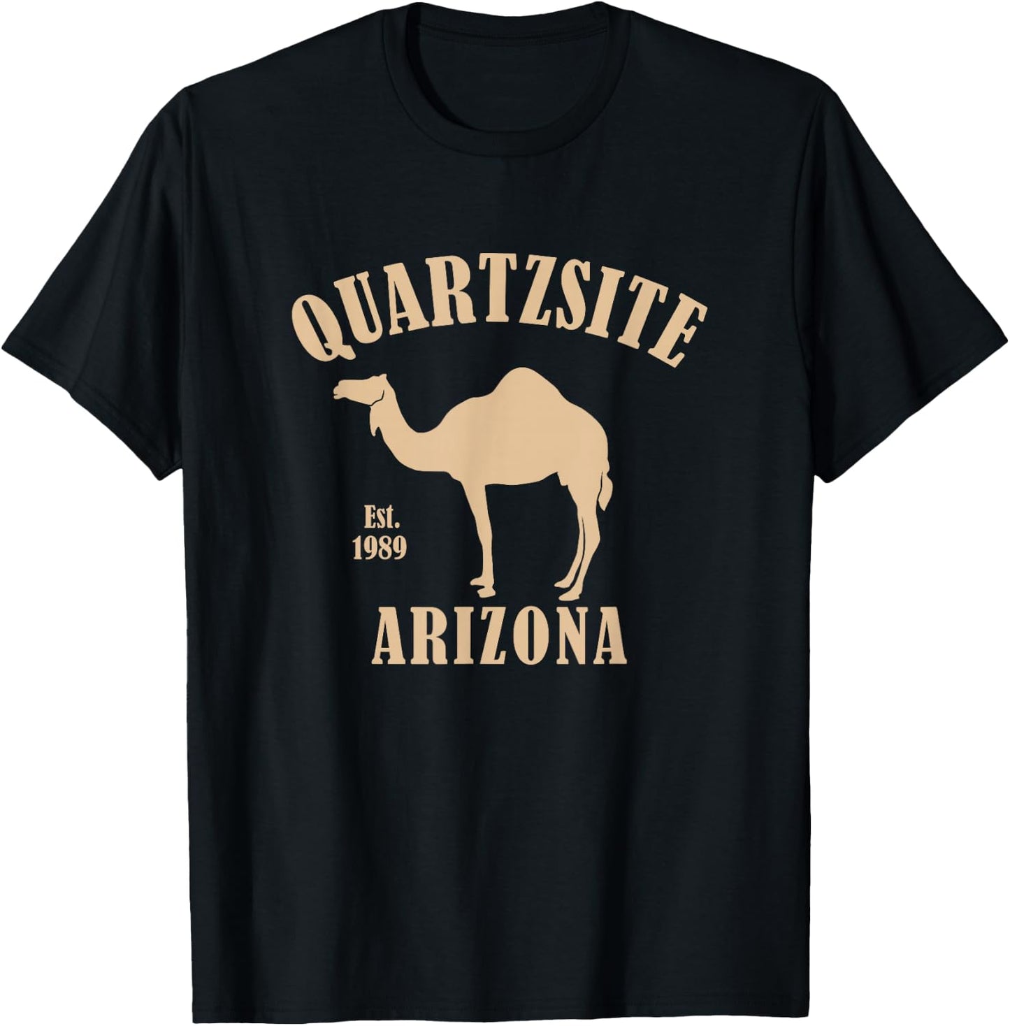 QUARTZSITE ARIZONA CAMEL Design T-Shirt - T-Shirt | Black