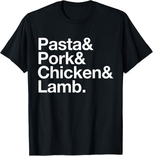 The Art of Pasta, Pork, Chicken & Lamb T-Shirt - T-Shirt | Black