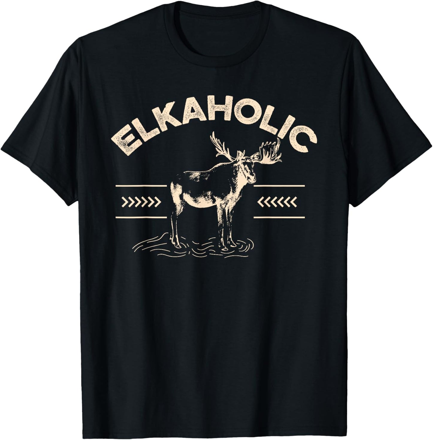 Elkaholic Deer Hunter T-Shirt - T-Shirt | Black