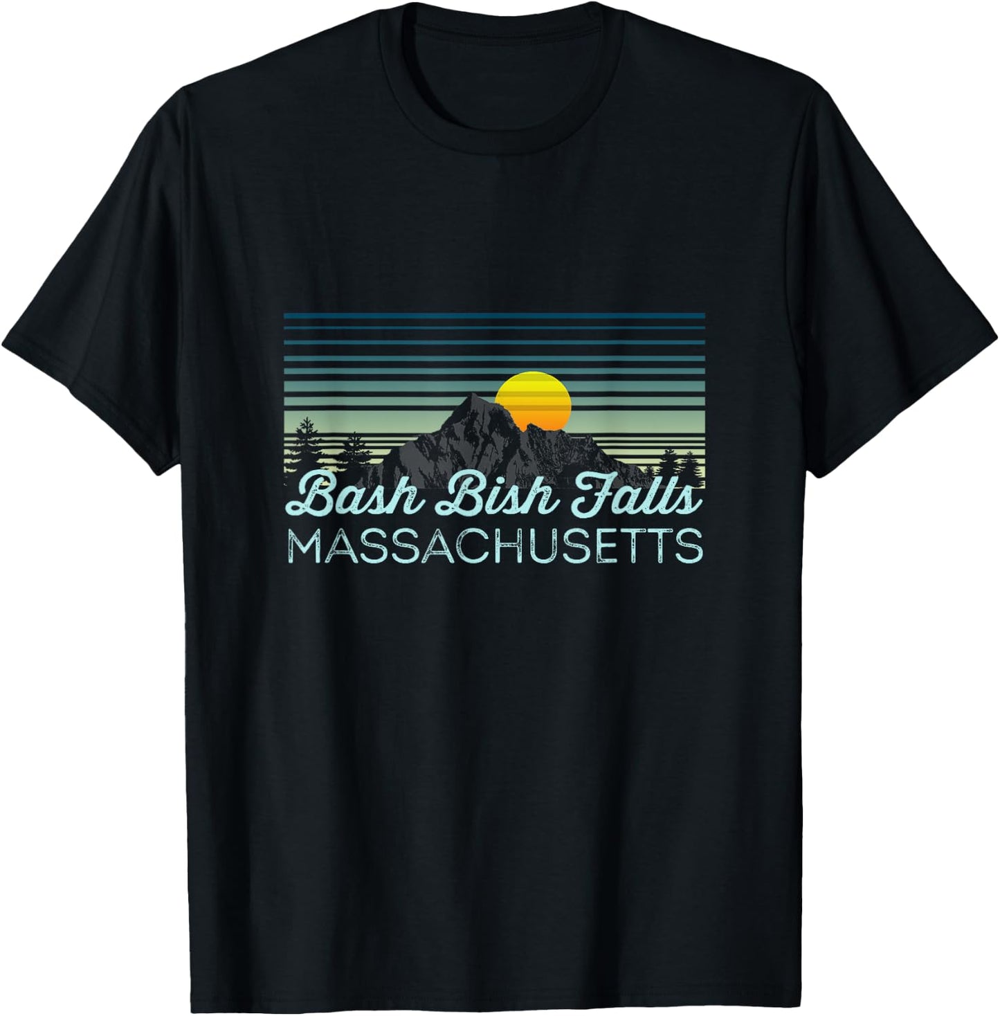Bash Bish Falls Retro Clothes & Gear - Souvenir T-Shirt - T-Shirt | Black