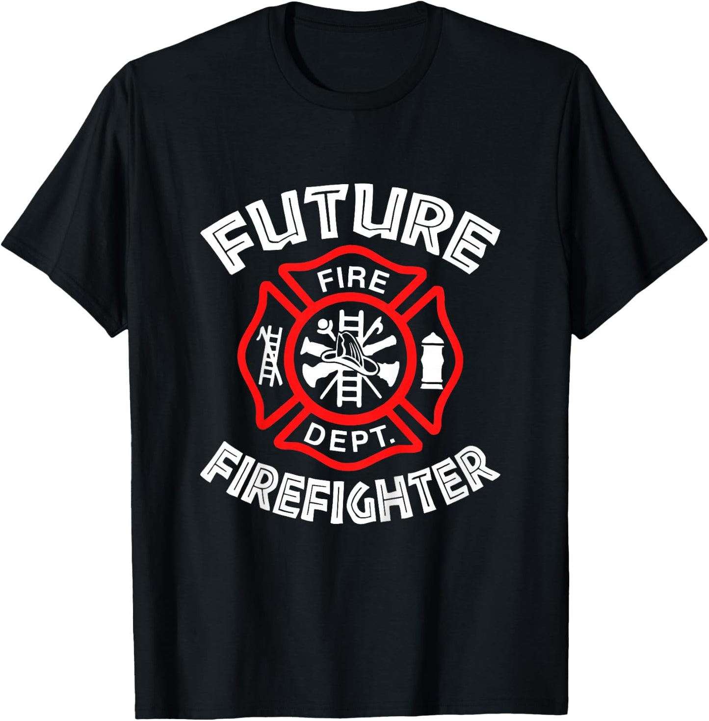 Future Firefighter Boy Firemen Toddler Fire Fighter T-Shirt - T-Shirt | Black