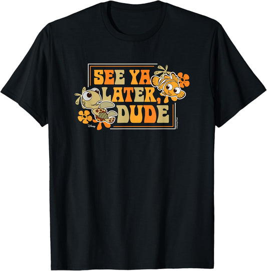 Finding Nemo - Squirt Turtle See Ya Later Dude T-Shirt - T-Shirt | Black