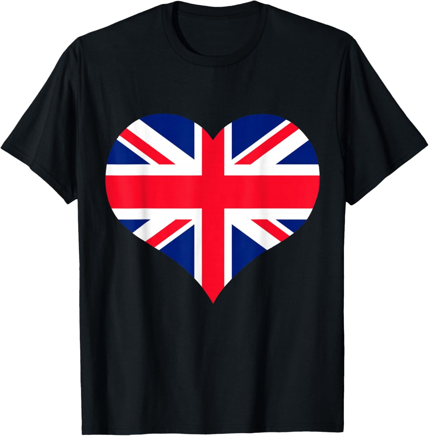 Union Jack British Flag Heart British Isles Men's Women's T-Shirt - T-Shirt | Black