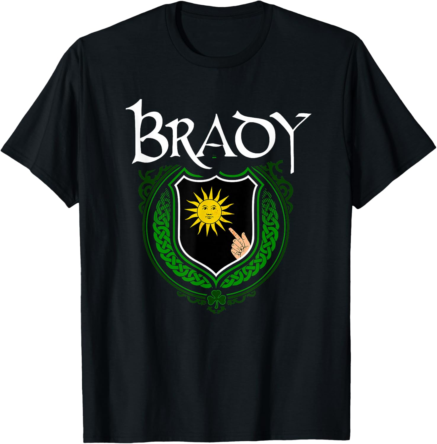 Brady Surname Irish Clan Tartan Badge Ireland T-Shirt - T-Shirt | Black