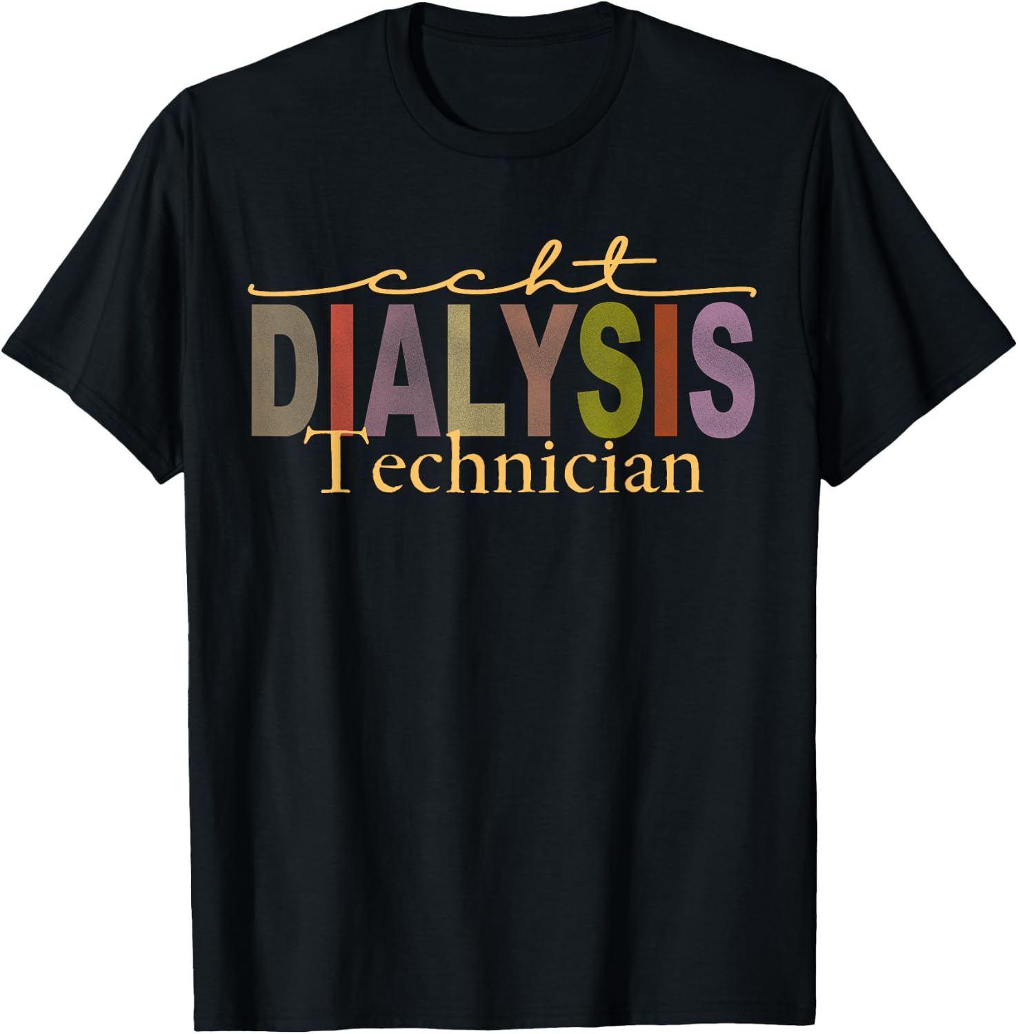 CCHT Dialysis Technician African American Hemodialysis T-Shirt - T-Shirt | Black