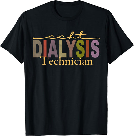 CCHT Dialysis Technician African American Hemodialysis T-Shirt - T-Shirt | Black