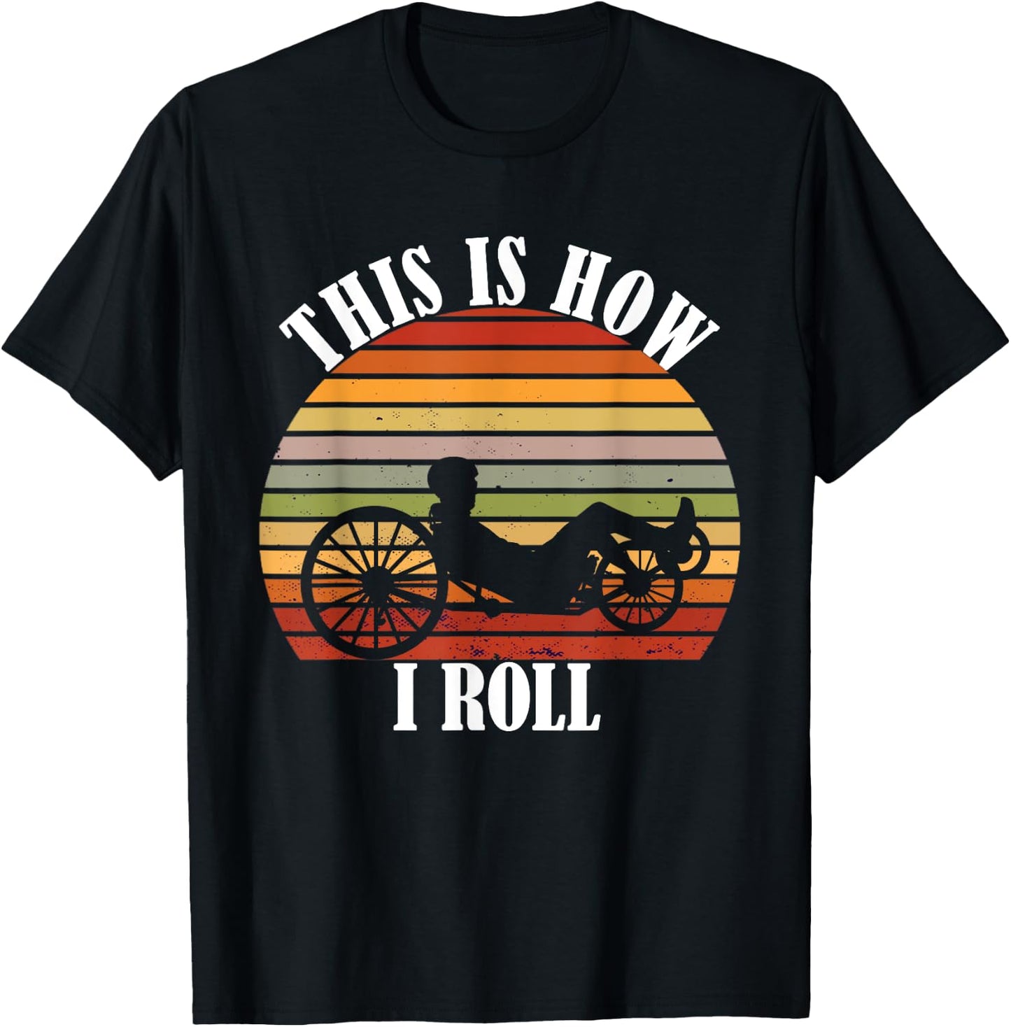 Recumbent Bike Vintage Retro This Is How Recumbent Bicycle T-Shirt - T-Shirt | Black