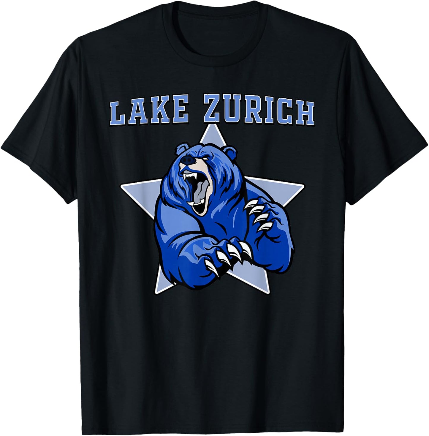 Lake Zurich Bears High School Team Spirit T-Shirt - T-Shirt | Black