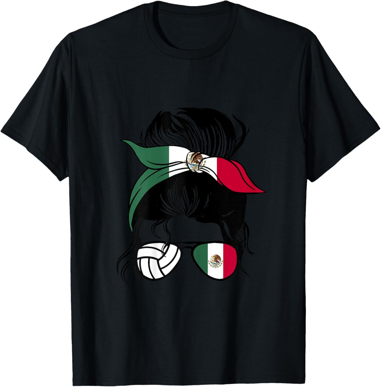 Mexico Volleyball Mom Mothers Day Mexican Volleyball Girl T-Shirt - T-Shirt | Black