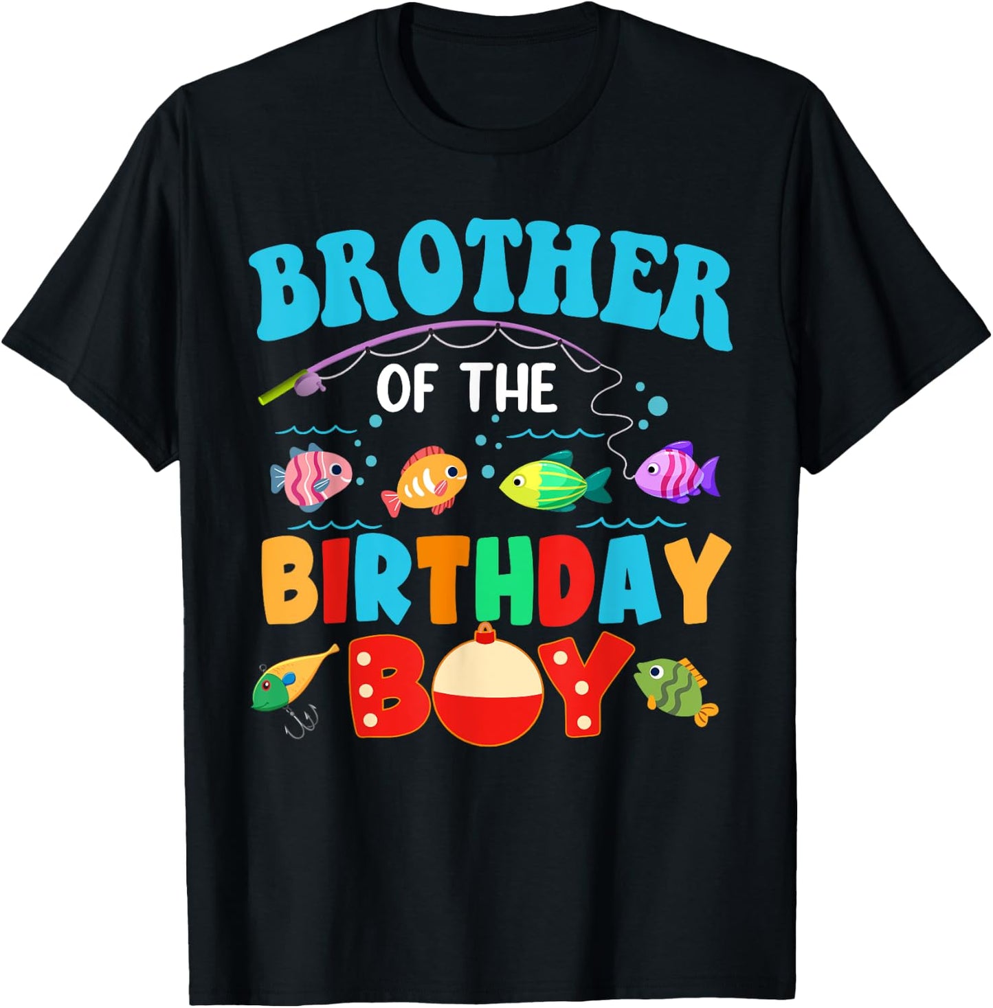 Brother Of The Birthday Boy Sea Fish Ocean Animals Aquarium T-Shirt - T-Shirt | Black