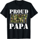 Proud Army Papa Father's Day T-Shirt - T-Shirt | Black
