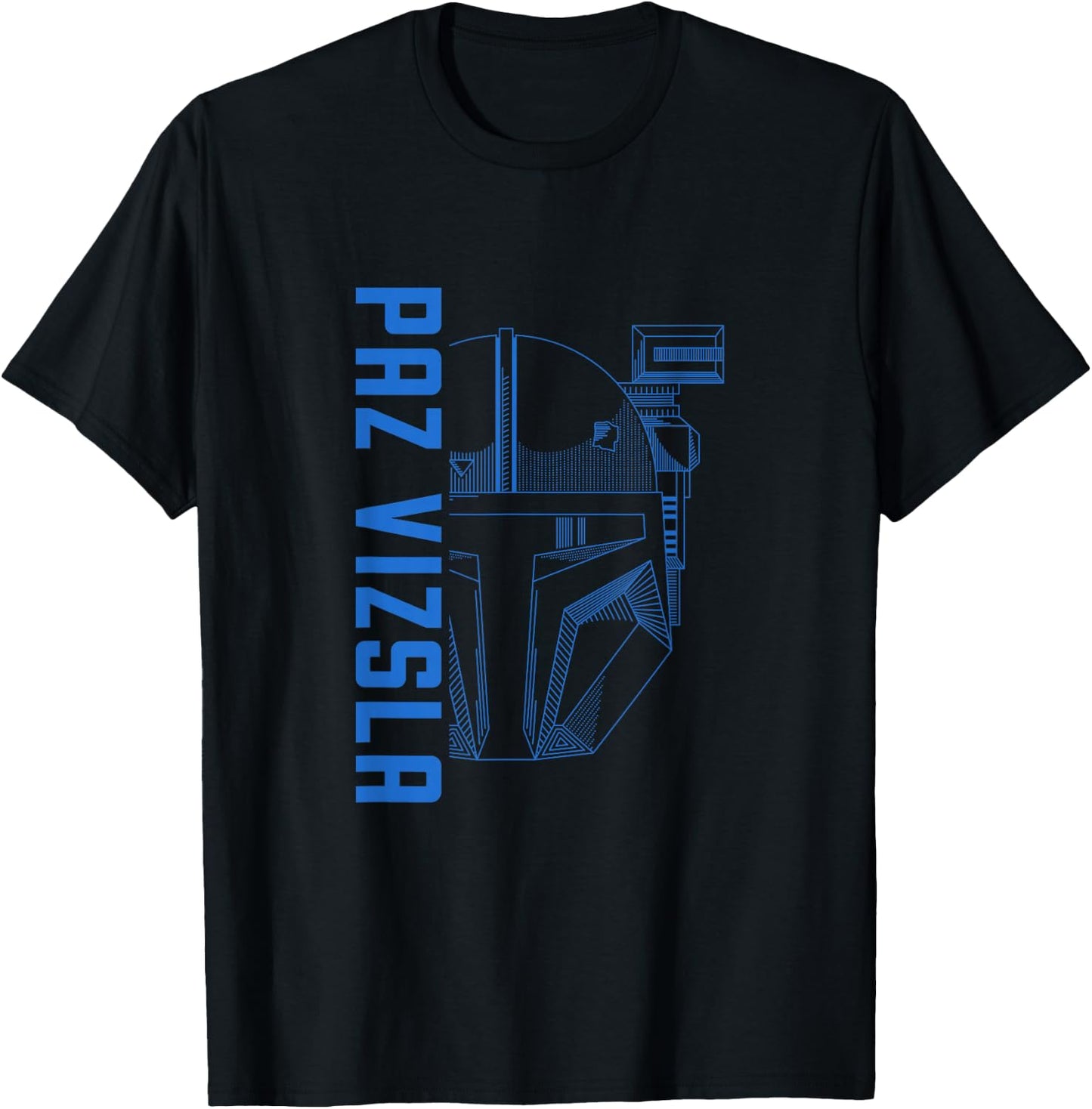 Star Wars: The Mandalorian Paz Vizsla Line Art Portrait T-Shirt - T-Shirt | Black