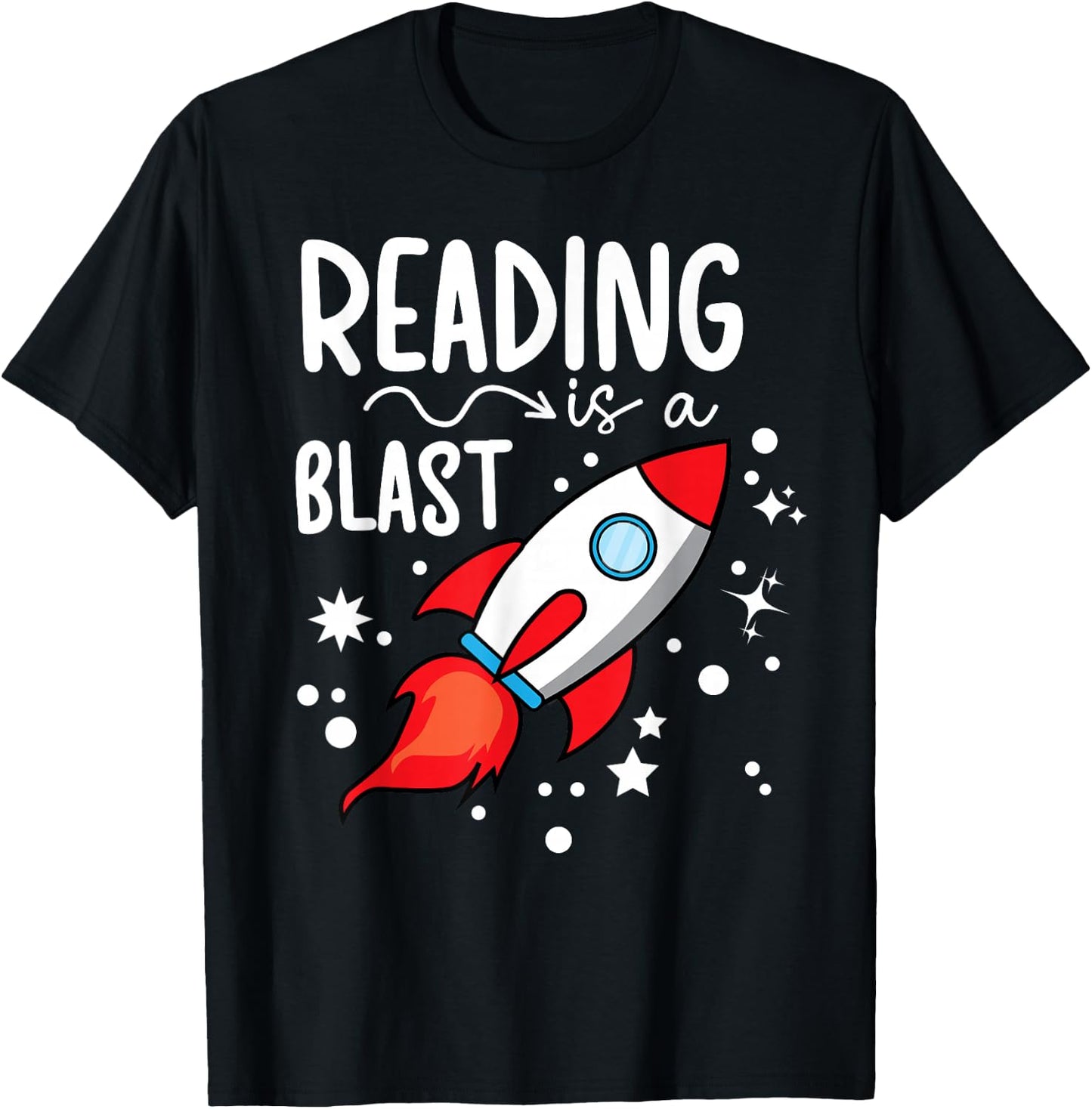 Reading Is A Blast Reading Specialist T-Shirt - T-Shirt | Black