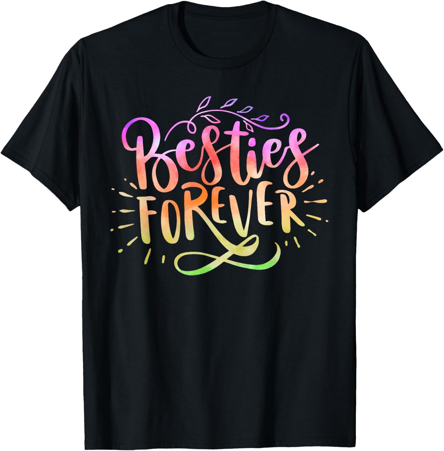 Funny Best Friend Matching Bestie BFF Tie Dye T-Shirt - T-Shirt | Black