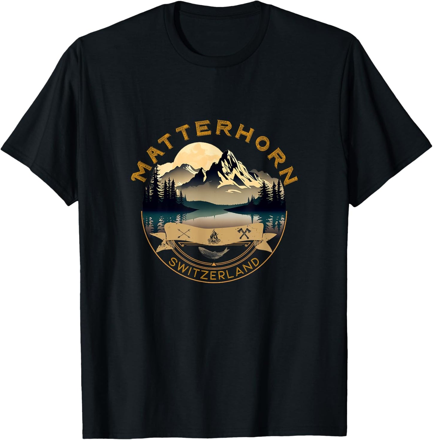 Matterhorn Vacation Apparel - Matterhorn Souvenir T-Shirt - T-Shirt | Black