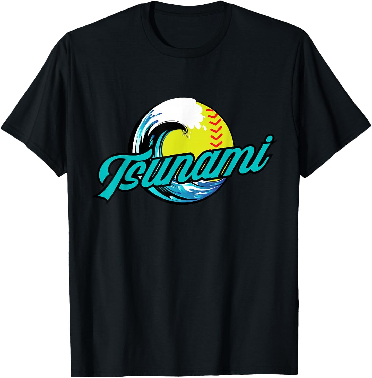 Tsunami Softball T-Shirt - T-Shirt | Black