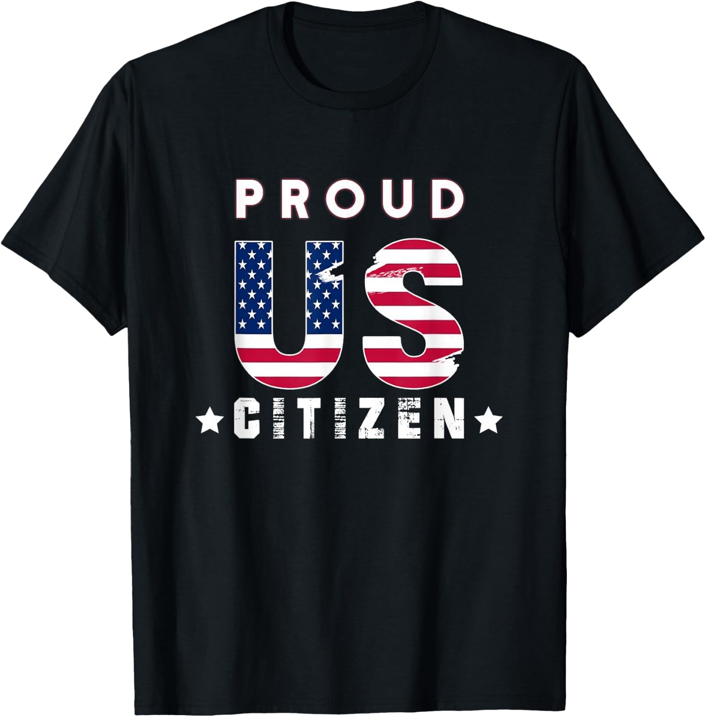 Proud to be an US citizen gift women men american T-Shirt - T-Shirt | Black