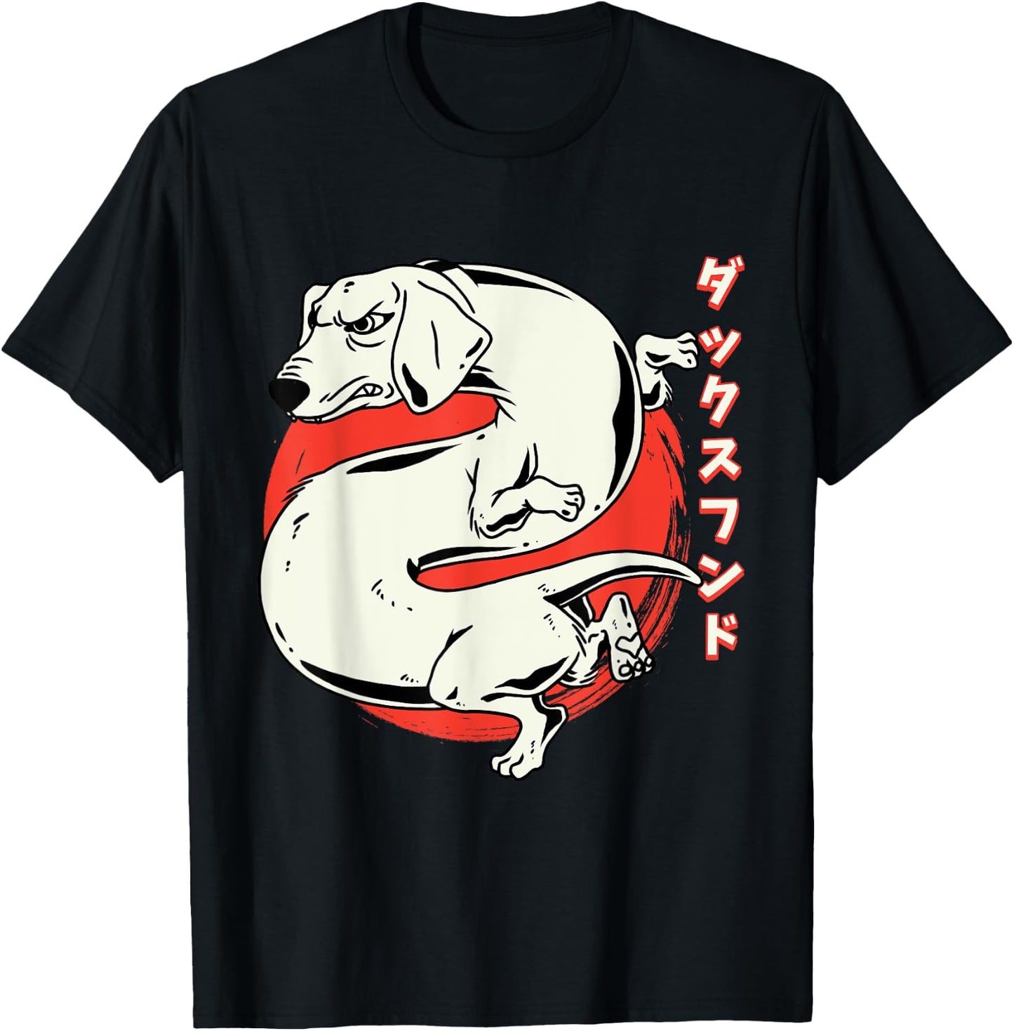 Japanese Dachshund Dragon Dog Fun Dachshund Women T-Shirt - T-Shirt | Black