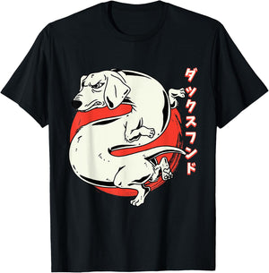 Japanese Dachshund Dragon Dog Fun Dachshund Women T-Shirt - T-Shirt | Black