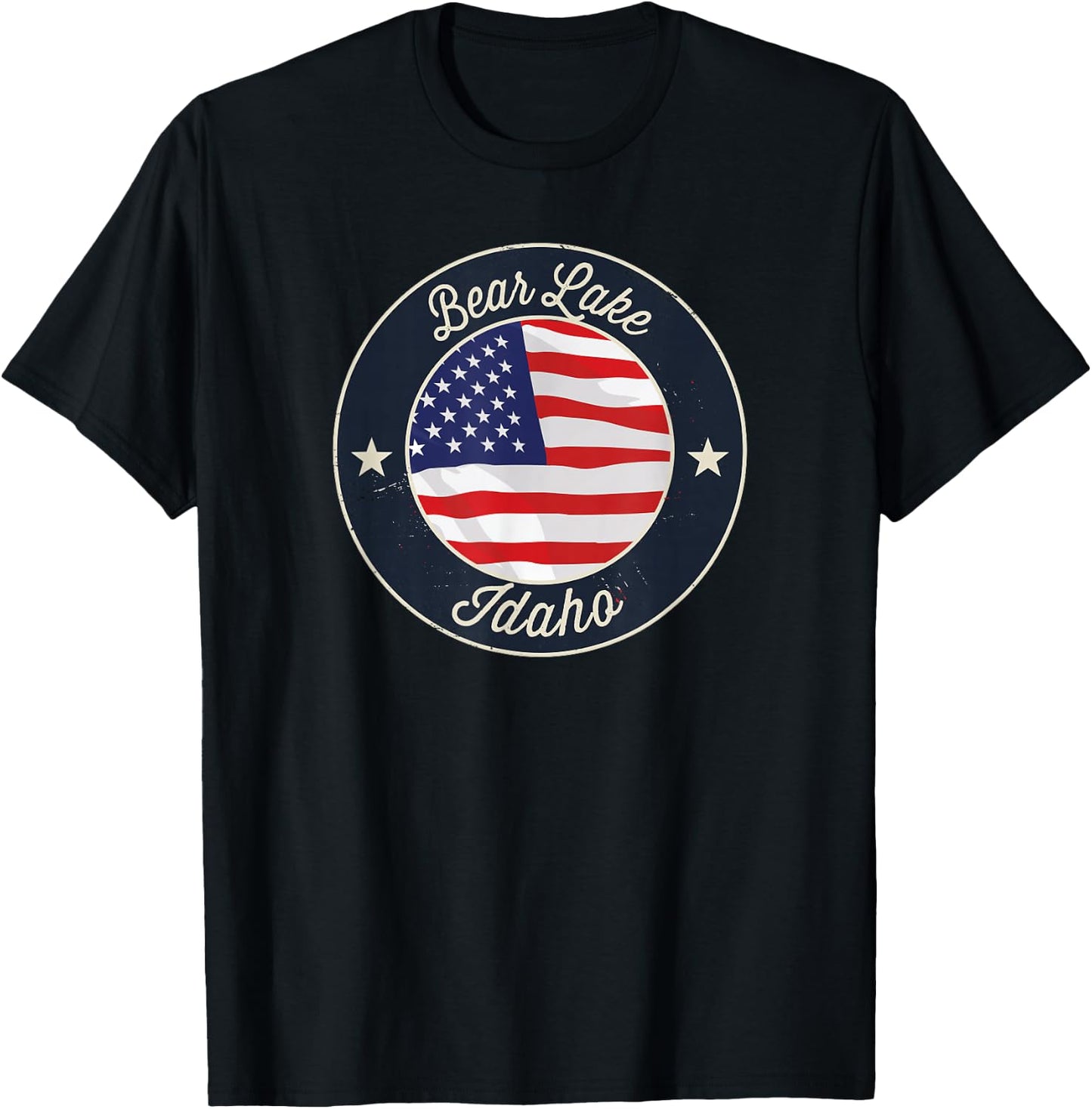 Bear Lake - Patriotic Idaho Souvenir T-Shirt - T-Shirt | Black