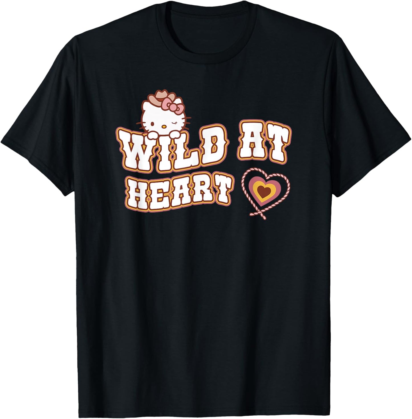 Hello Kitty Wild At Heart T-Shirt - T-Shirt | Black