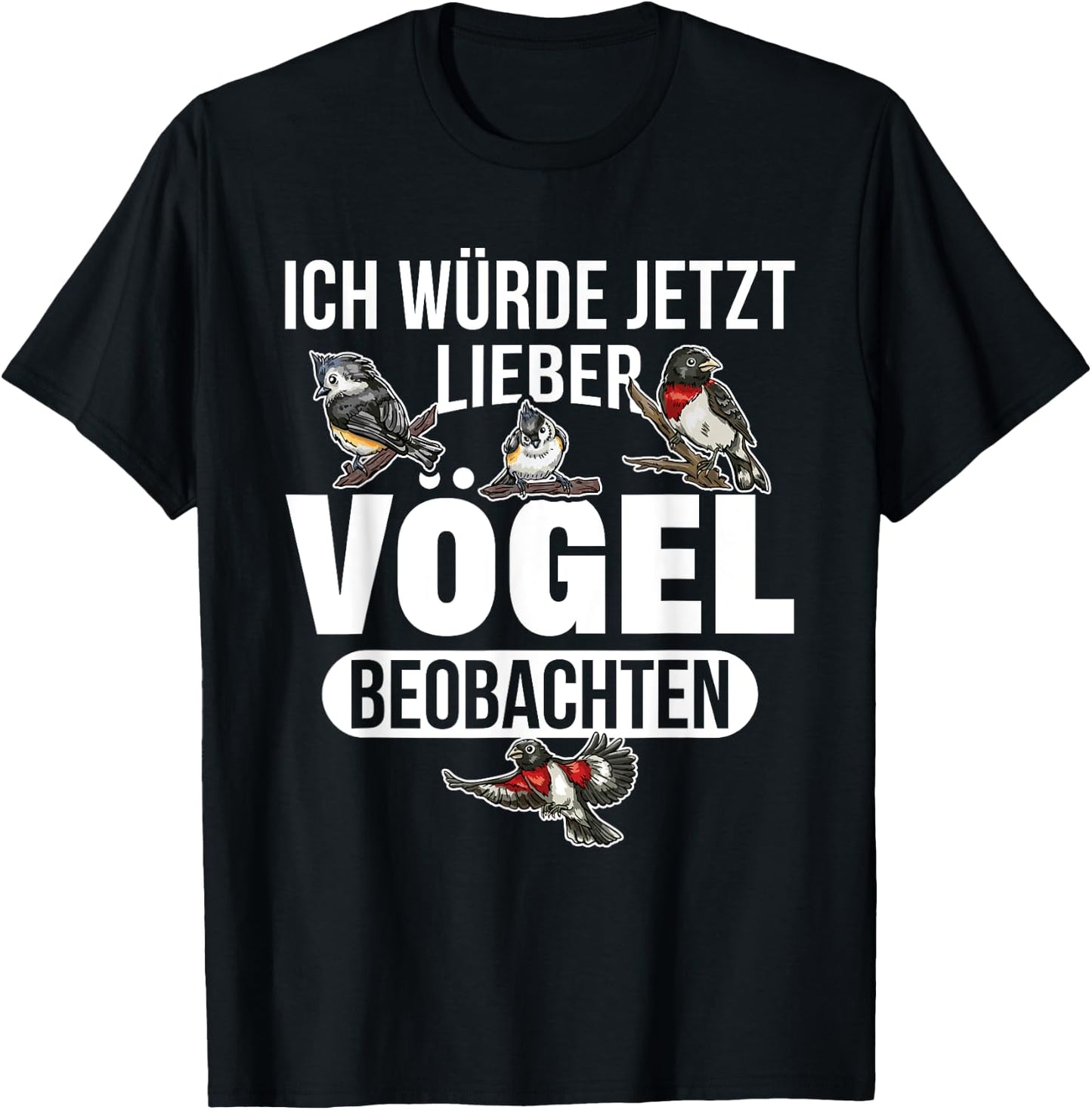 Ornithologe Vogel Ich würde jetzt lieber Vögel T-Shirt - T-Shirt | Black