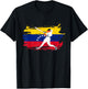 Baseball Hitter On Grunge Venezuela Flag Venezuelan Beisbol T-Shirt - T-Shirt | Black
