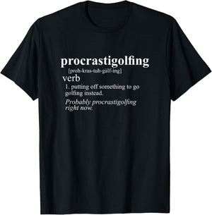Funny Golf Gifts Women Procrastigolfing Golfing T-Shirt - T-Shirt | Black