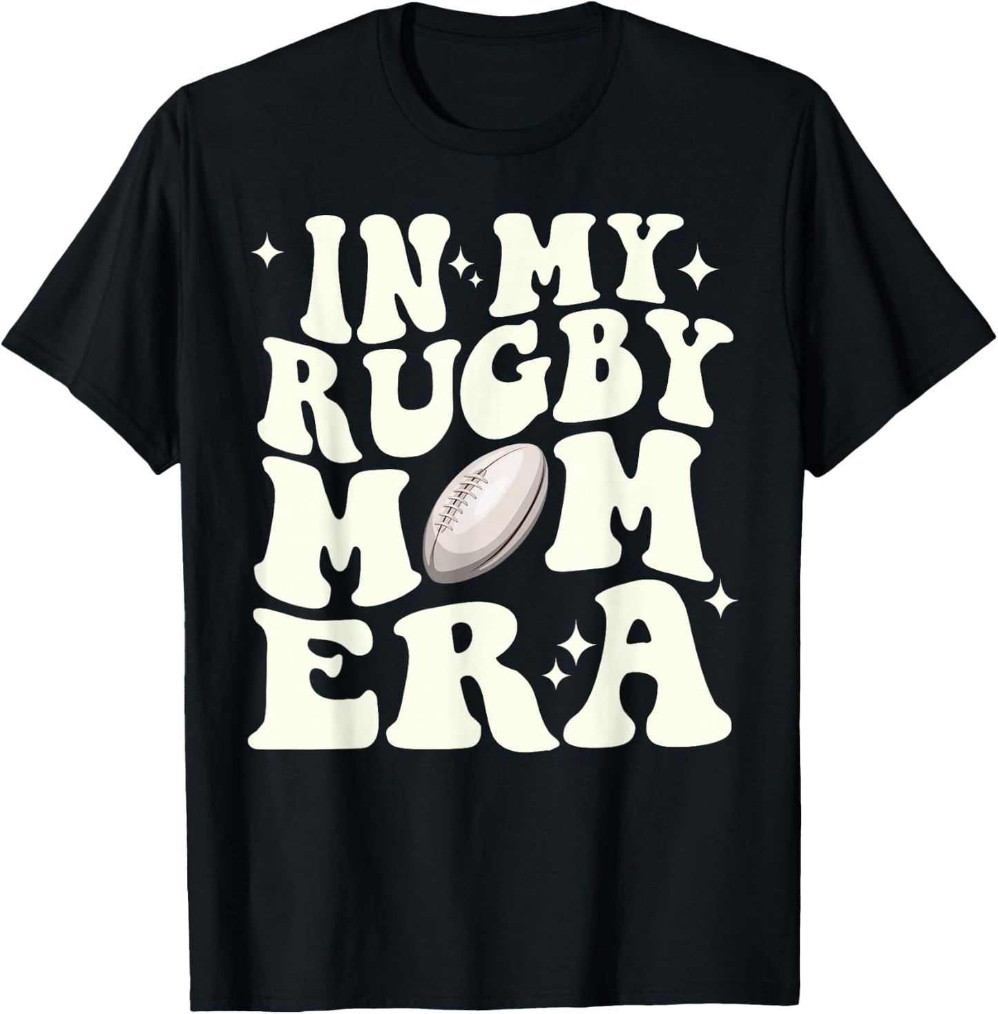 In my rugby mom era T-Shirt - T-Shirt | Black