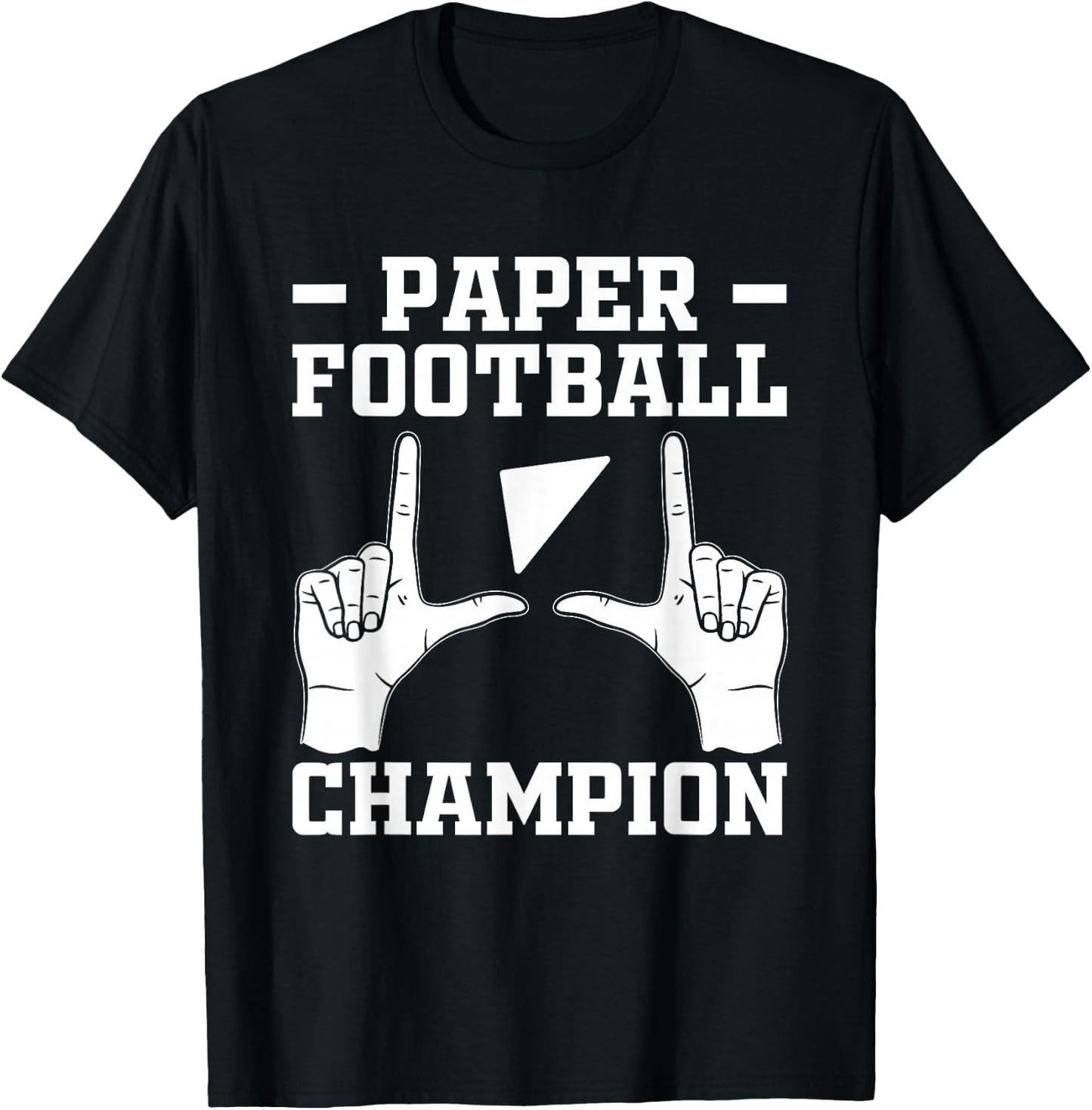 Paper Football Champion Finger Flick Tabletop Gridiron T-Shirt - T-Shirt | Black
