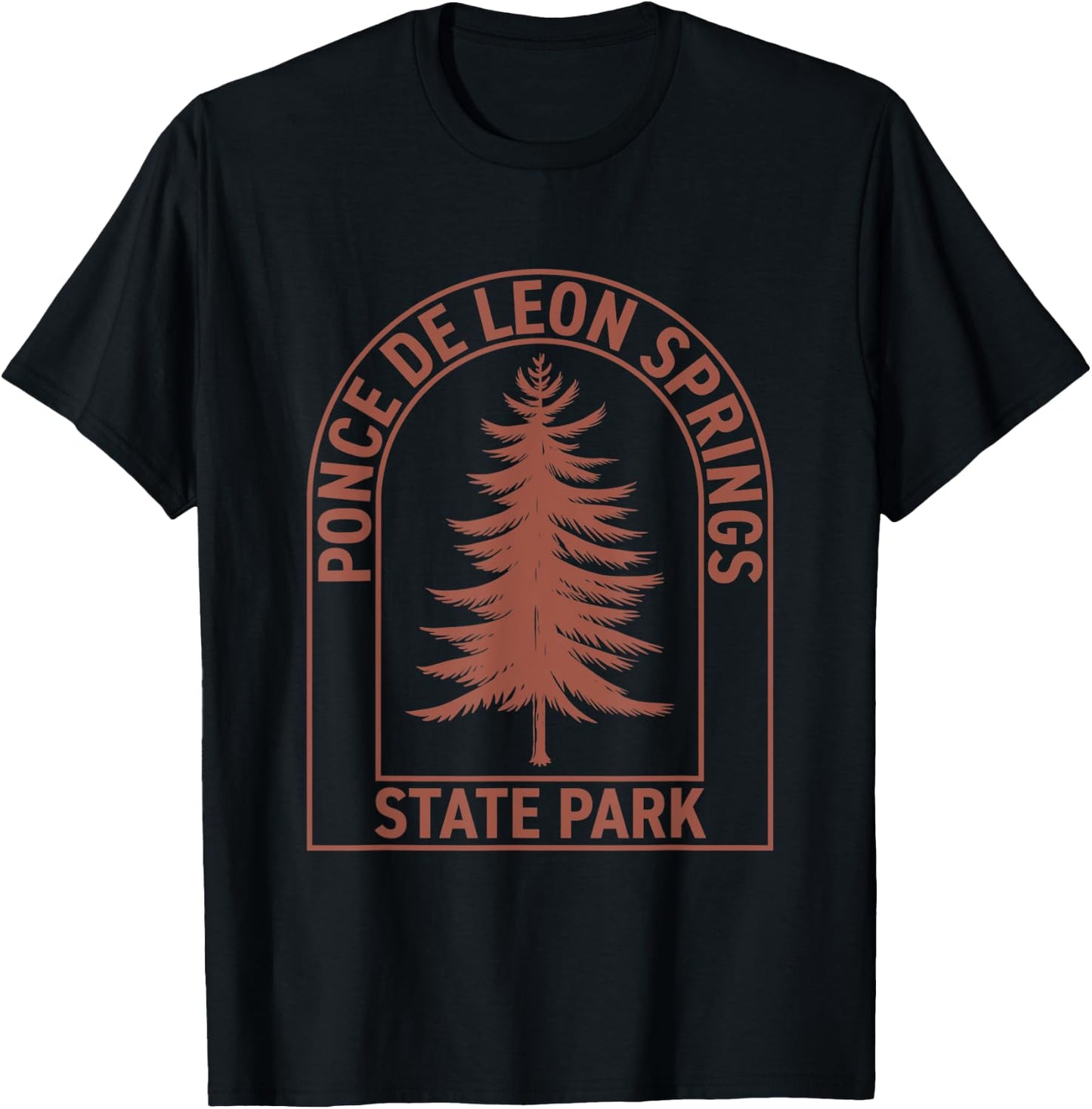 Ponce De Leon Springs State Park Florida Vintage Tree T-Shirt - T-Shirt | Black