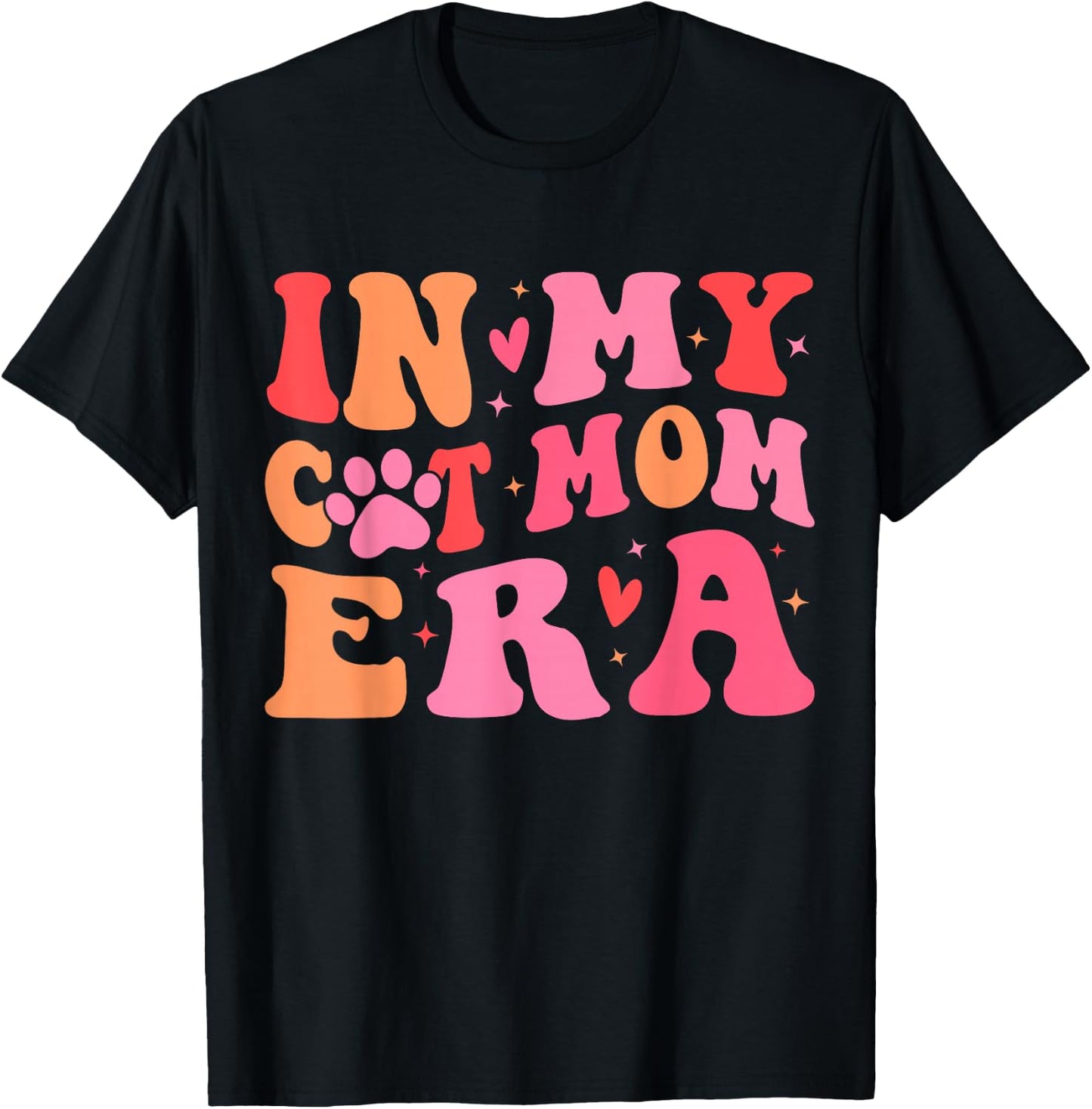 in My Cat Mom Era Cute Cat Mom T-Shirt - T-Shirt | Black