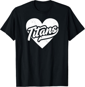 Vintage Titans School Spirit Go Titans Love T-Shirt - T-Shirt | Black