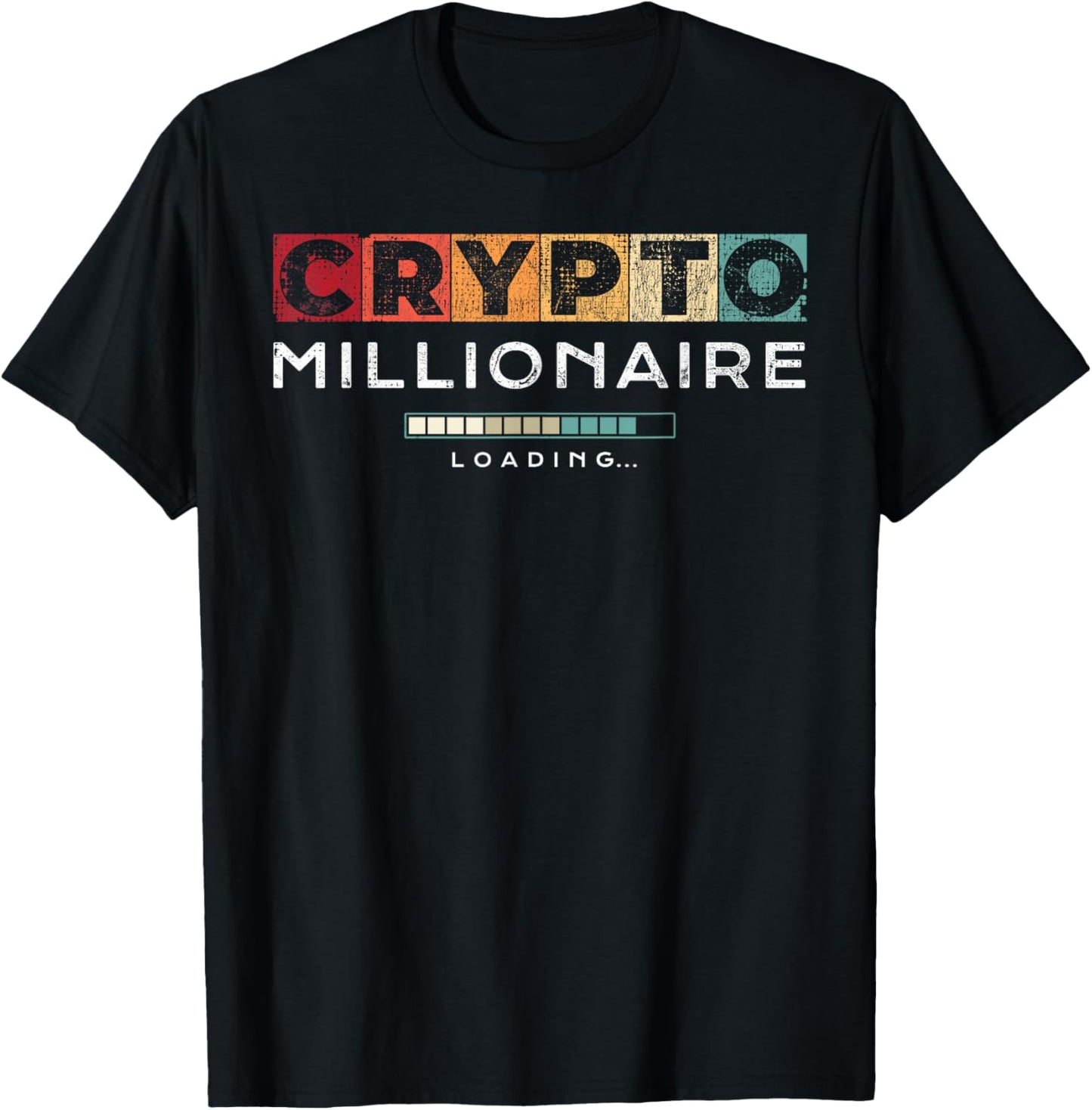 Crypto Millionaire Shirt | Vintage Bitcoin Crypto T-Shirt - T-Shirt | Black