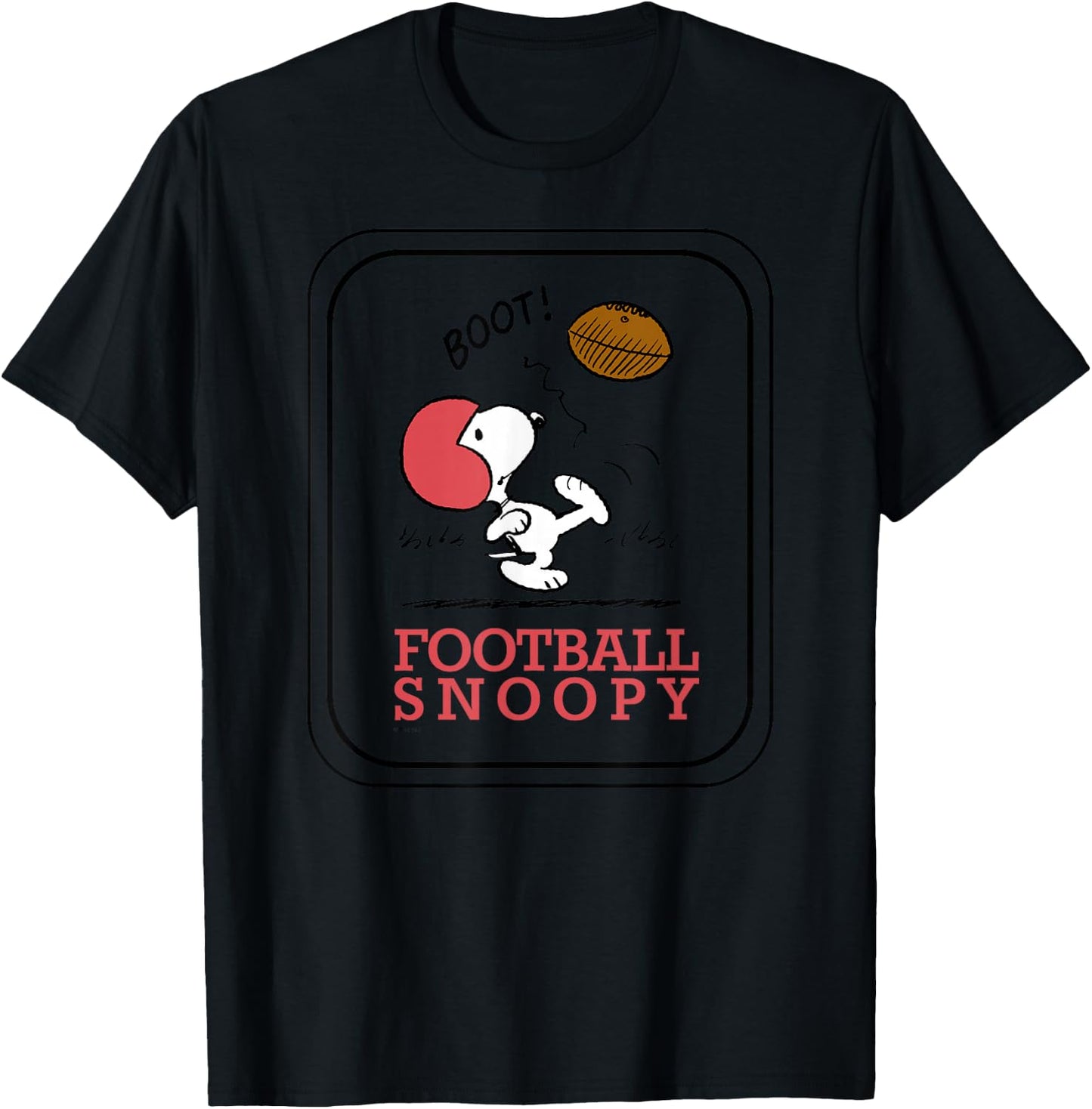 Peanuts - Football Snoopy T-Shirt - T-Shirt | Black