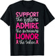 Breast Cancer Support Admire Honor Breast Cancer Awareness T-Shirt - T-Shirt | Black