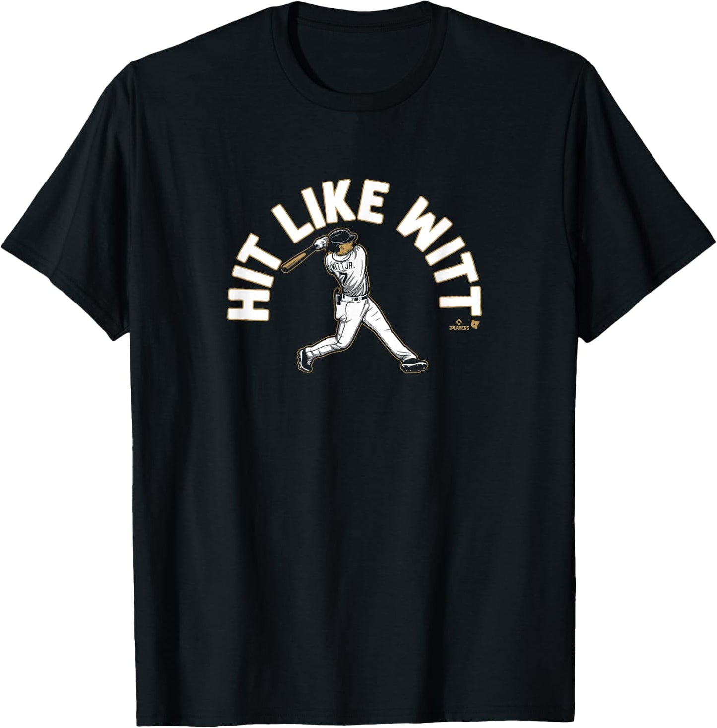 Bobby WITT Jr: Hit Like WITT - Kansas City Baseball T-Shirt - T-Shirt | Black