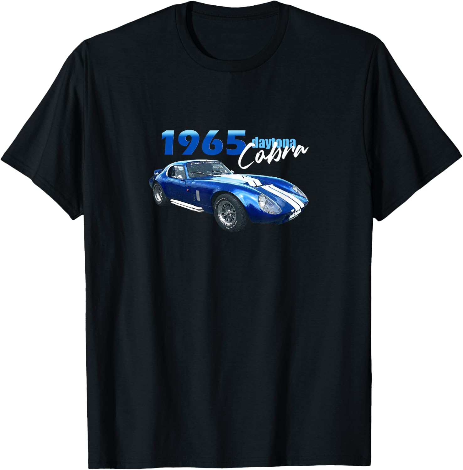 Classic Cars, Sport Cars,1965 Cobra, Racing, 1960's Daytona T-Shirt - T-Shirt | Black