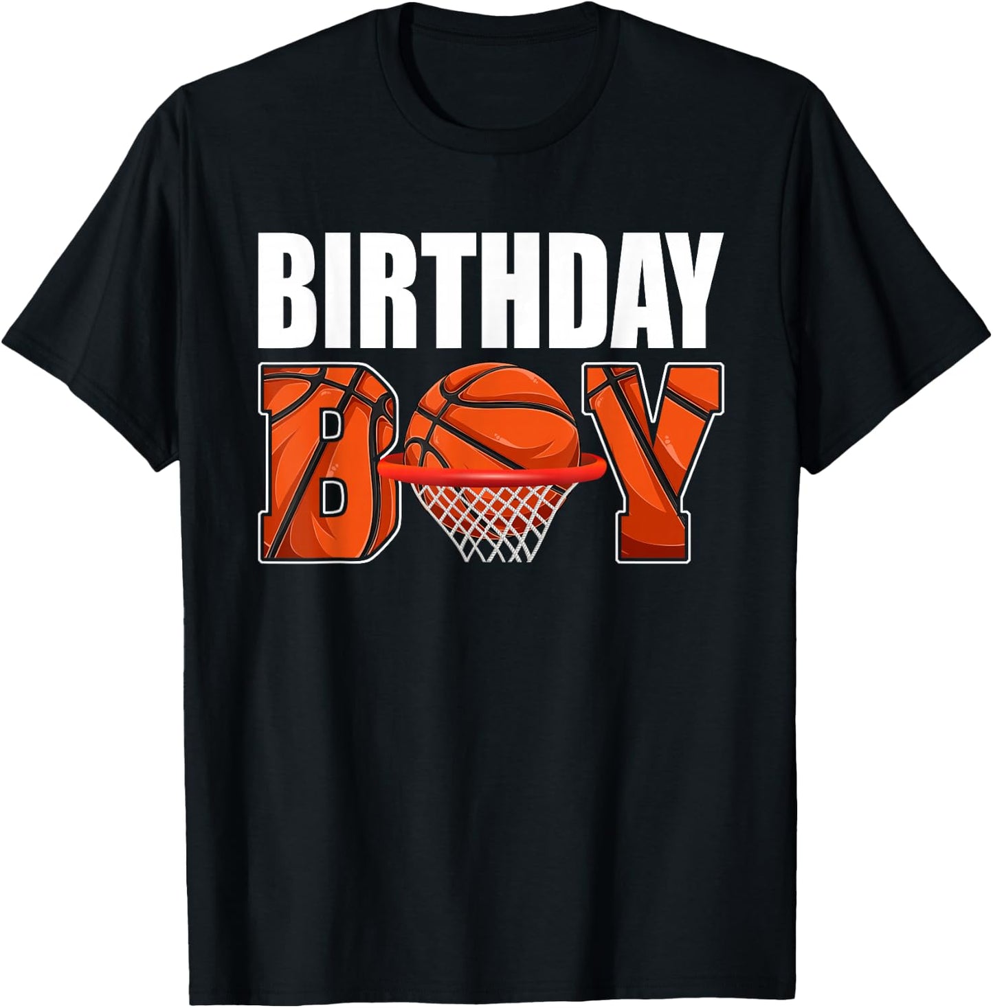 Birthday Boy Basketball Lover Birthday Party Boys Kids T-Shirt - T-Shirt | Black