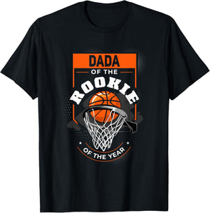 Dad Rookie of the Year Basketball Dada of the Rookie T-Shirt - T-Shirt | Black