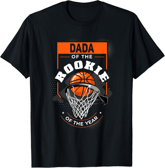 Dad Rookie of the Year Basketball Dada of the Rookie T-Shirt - T-Shirt | Black