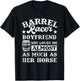 Vintage Girlfriend Barrel Racer Boyfriend Quote Horse Lover T-Shirt - T-Shirt | Black