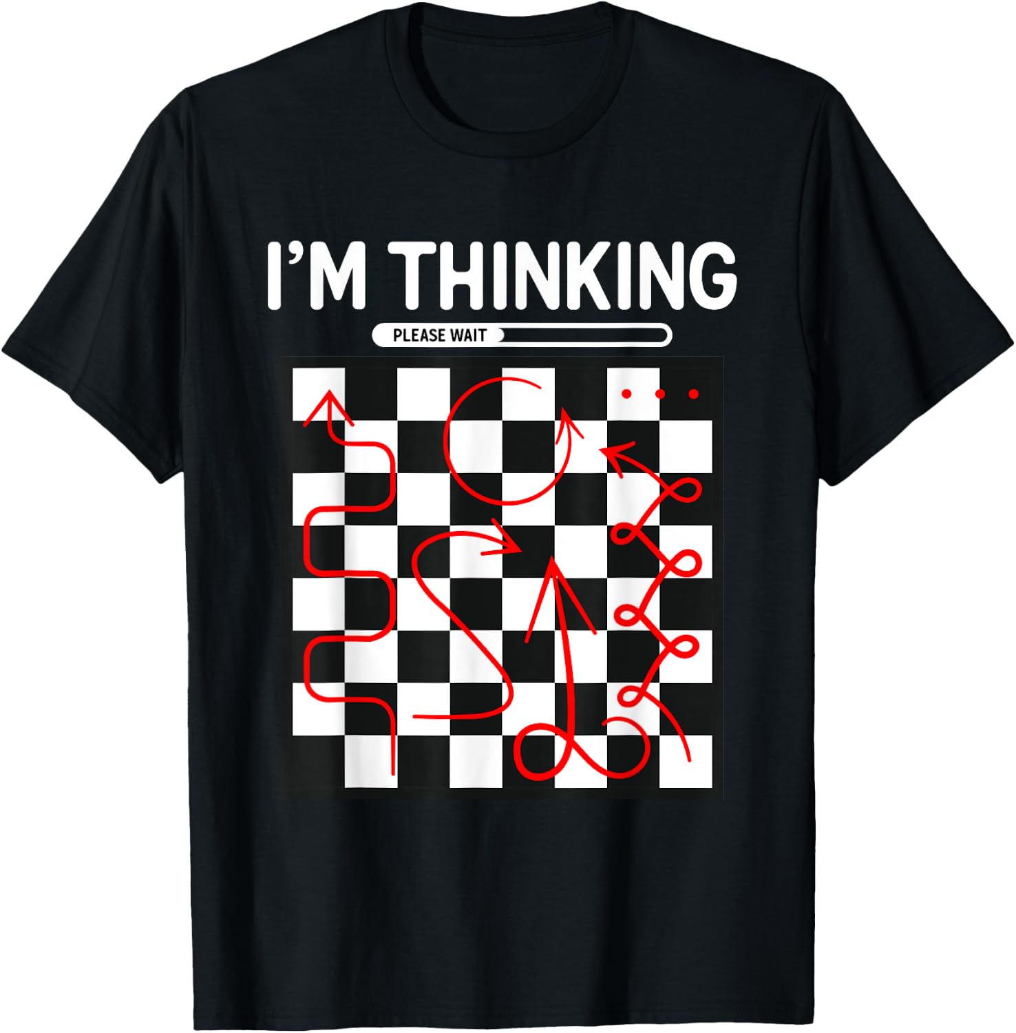 I'm Thinking Chess Apparel - Funny Chess T-Shirt - T-Shirt | Black