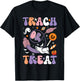 trach or treat nurse respiratory Therapist ICU RN Halloween T-Shirt - T-Shirt | Black