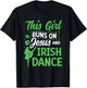 Irish Dancing This Girl Runs on Jesus and Irish Tap Dance T-Shirt - T-Shirt | Black