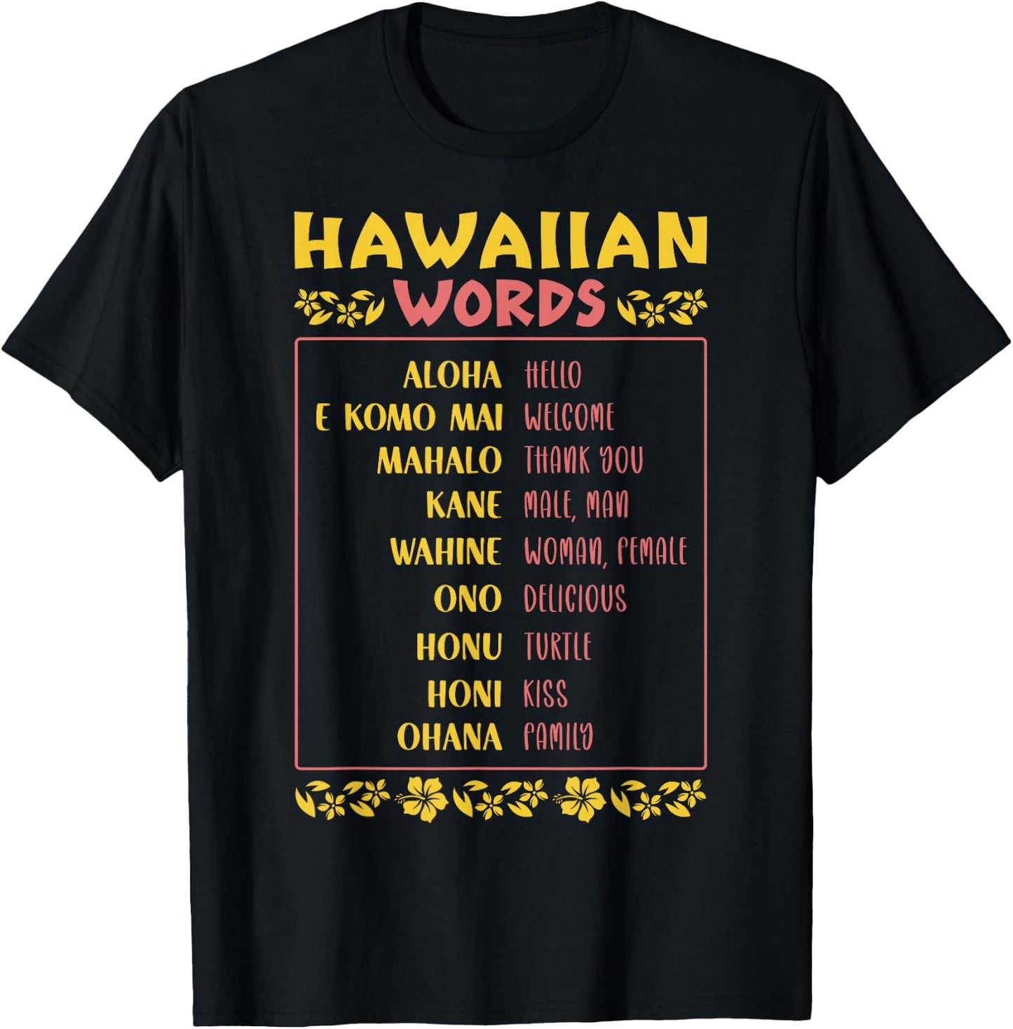 Islands Vintage Souvenir Hawaiian Words T-Shirt - T-Shirt | Black