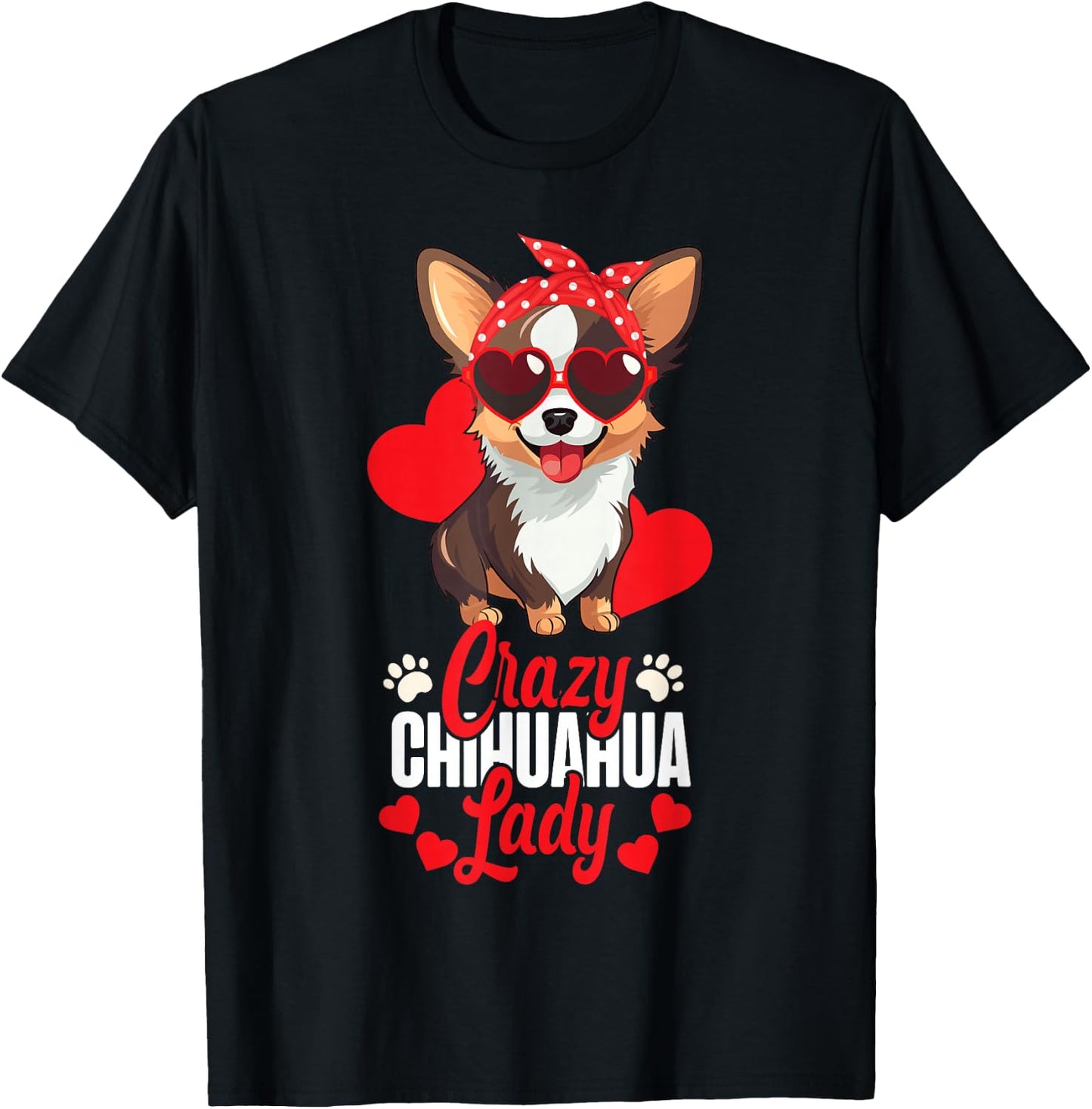 Chihuahua Chihuahueño Crazy Chihuahua Lady T-Shirt - T-Shirt | Black
