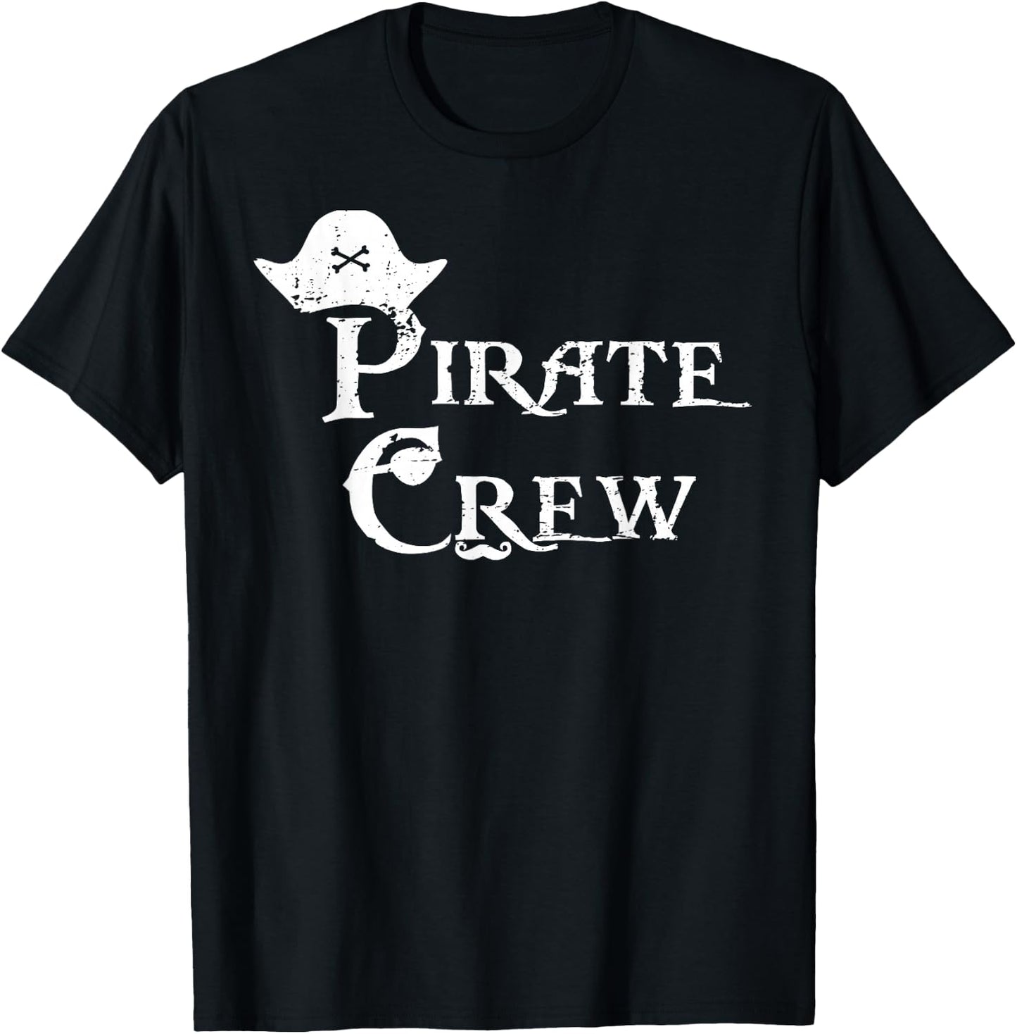 Pirate Crew Funny Halloween Costume Party Men Boys T-Shirt - T-Shirt | Black