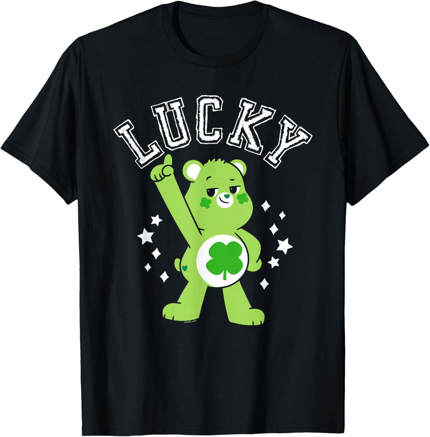 Care Bears: Unlock the Magic Good Luck Bear Lucky Collegiate T-Shirt - T-Shirt | Black
