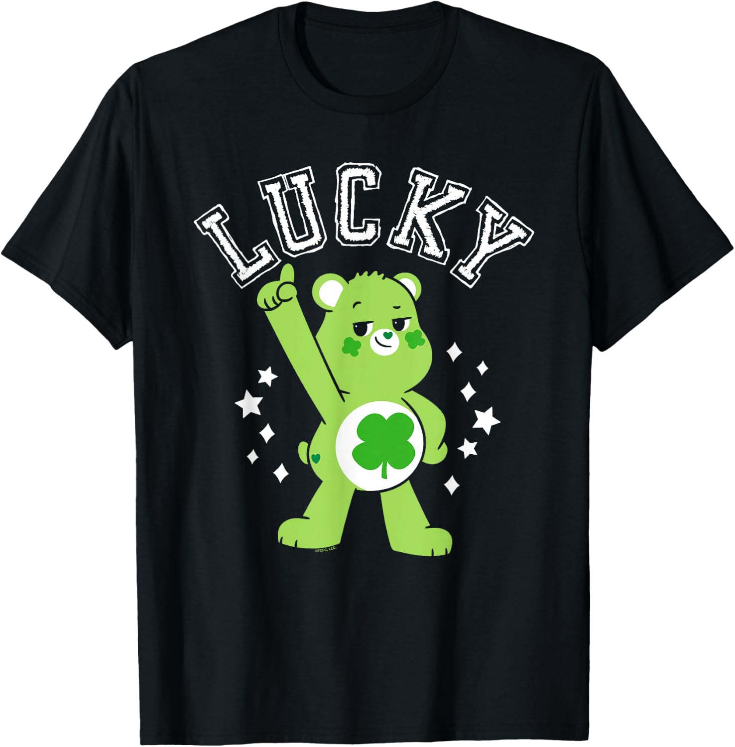Care Bears: Unlock the Magic Good Luck Bear Lucky Collegiate T-Shirt - T-Shirt | Black
